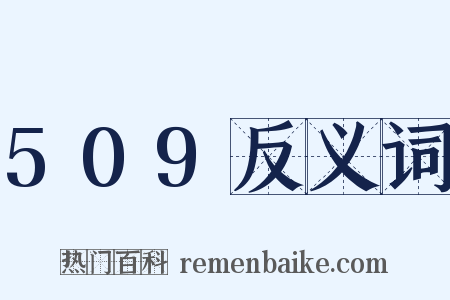 509反义词是什么意思的图片